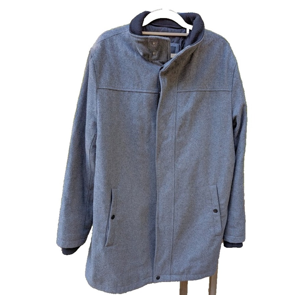 Structure Coat Mens Size M Recycled Wool Blend Overcoat Outdoors Timeless Hygge